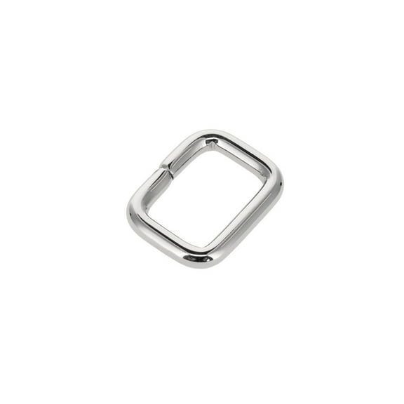 B1957 3/4"x 1/2" Nickel Plate, Wire Formed Square Loop, Solid Brass-LL