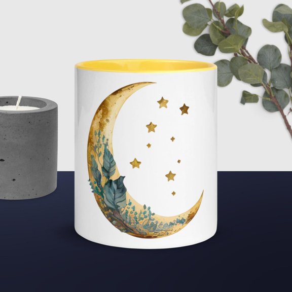 B1Oho Moon Mug with Color Accent