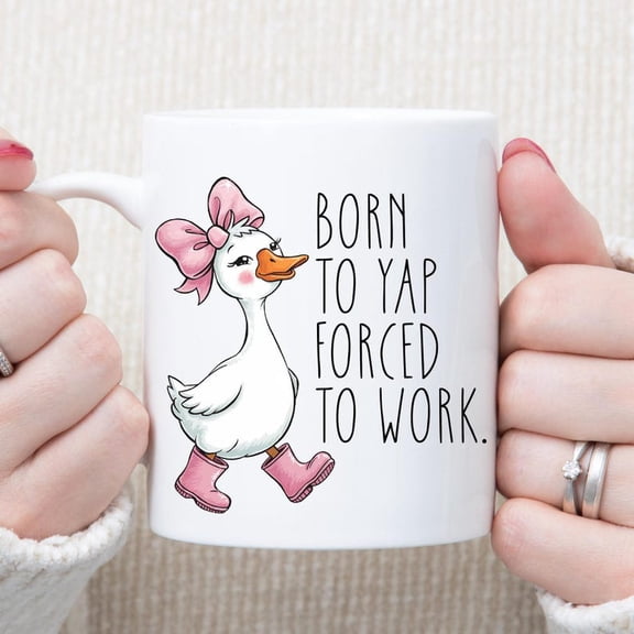 B1Orn to Yap Mug Gen Z Meme Coffee Cup with Goose