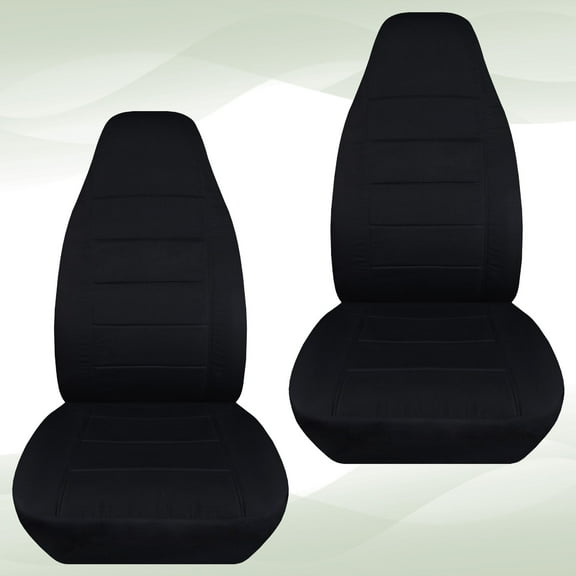 B1S-4-Designcovers Fits 2004-2012 Chevy Colorado/GMC Canyon Velour Truck Bucket Seat Covers:Black