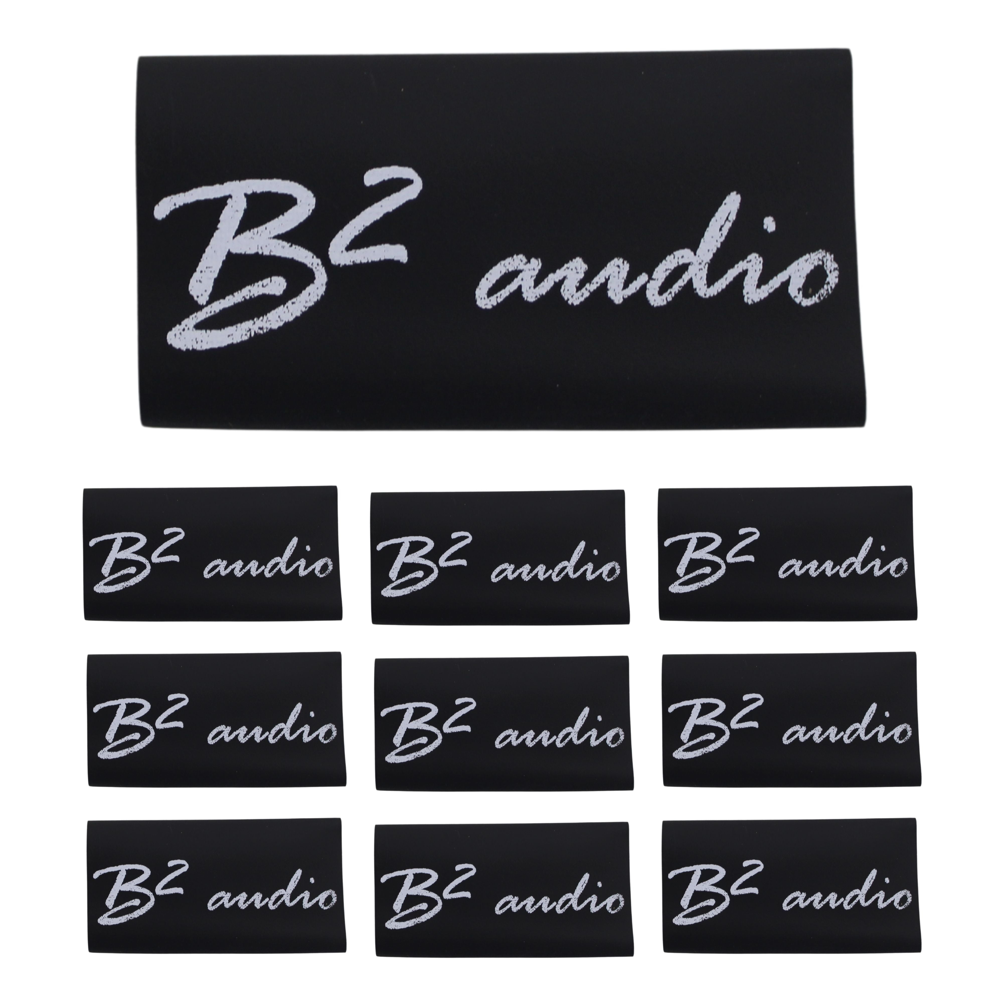 B2 Audio 10 Pack of 0 Gauge Black Heat Shrink with B2 Audio Logo ...