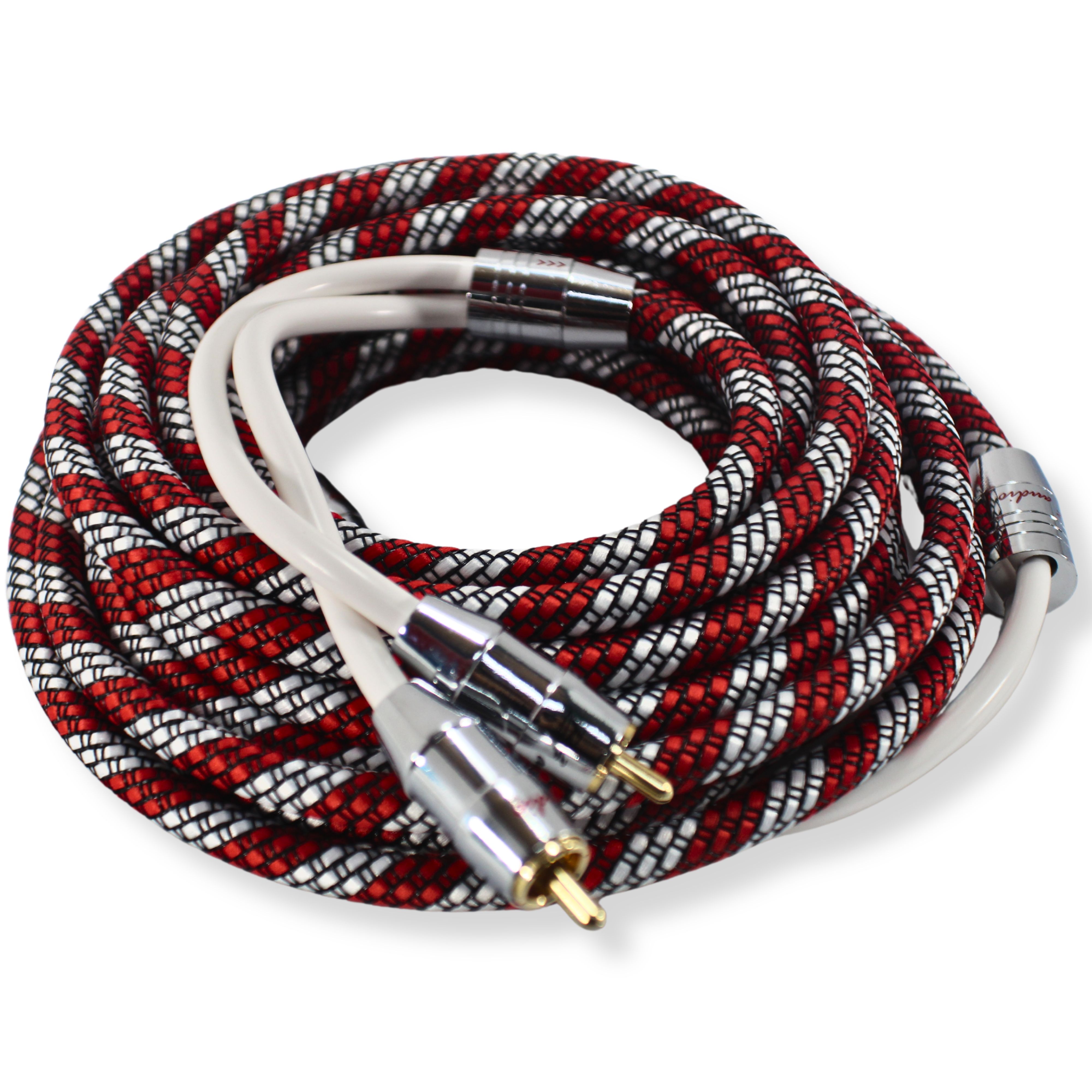 B2 Audio 18 FT Long OFC Double Shielded 2 Male to 2 Male RCA Cable ...