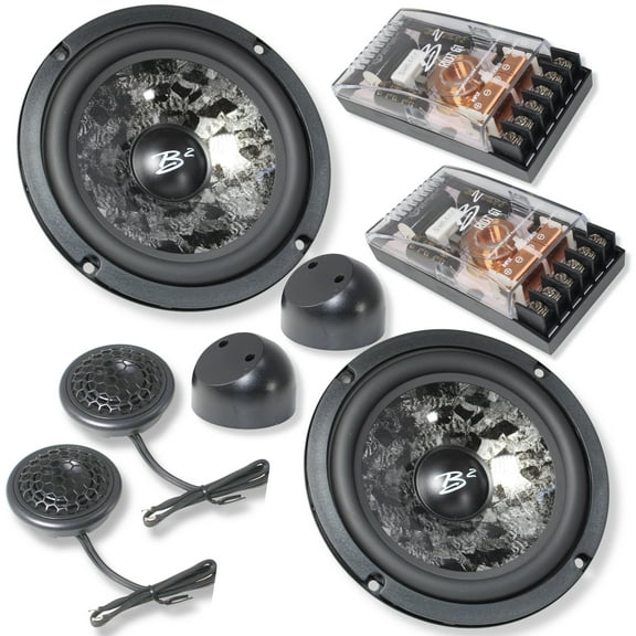 B2 Audio 2-Way 4-Ohm Component Set RIOT 6.5" With 1" Tweeter & Crossover RIOT61