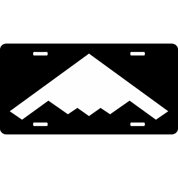 B2 Spirit Stealth Bomber Top View License Plate