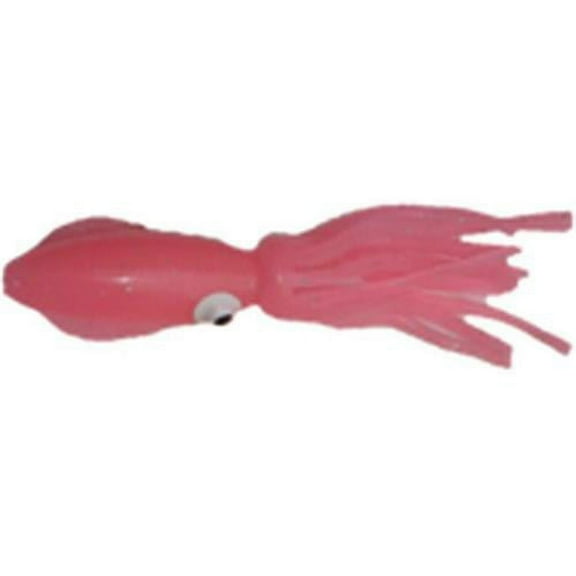 B2 Squid 165MU10 Reef Fisher Glow Pink 3" FW/SW Soft Plastic Fishing Lure
