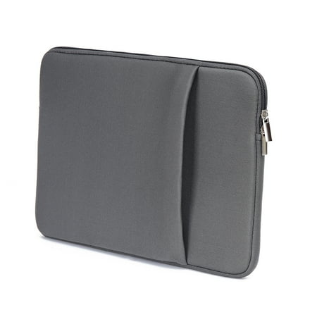 B2015 Laptop Sleeve Soft Zipper Pouch 11”/12”/13”/14”/15”/15.6”/17” Bag Case Cover for Air Pro Ultrabook Notebook Tablet, Gray 15.6"