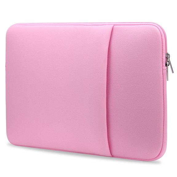 B2015 Laptop Sleeve Soft Zipper Pouch 11”/12”/13”/14”/15”/15.6”/17” Bag Case Cover for Air Pro Ultrabook Notebook Tablet, Pink 15.6"