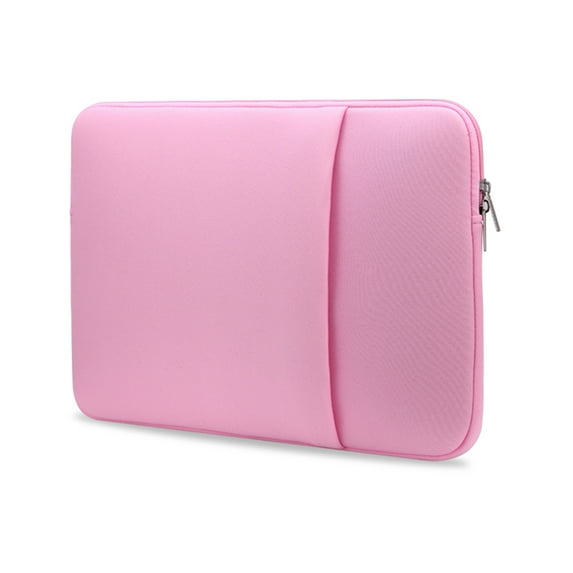B2015 Laptop Sleeve Soft Zipper Pouch 17'' Laptop Bag Replacement for MacBook Air Pro Ultrabook Laptop Pink