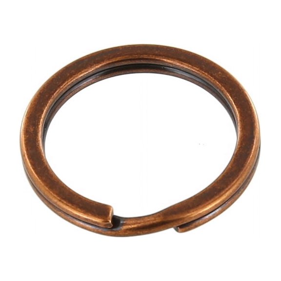 B2020 Antique Copper, Key Ring, Solid Iron