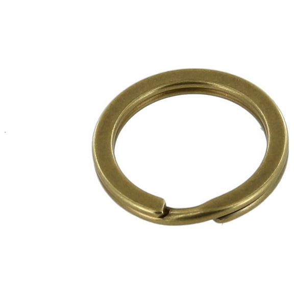 B2020 Dull Brass, Key Ring, Solid Brass-LL
