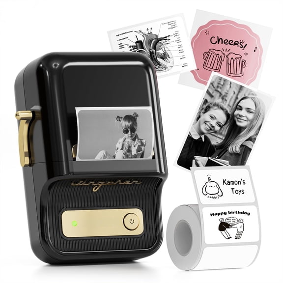 B21 Label Maker  2 Inch Portable Thermal Printer Machine With Tape Compatible Android Ios & Pc Labeling For Home Storage Office And Small Business Black