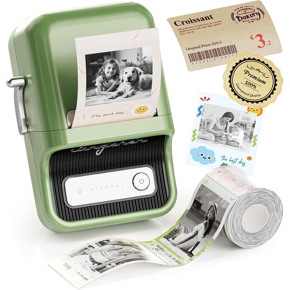 B21 Pro 300 DPI Bluetooth Label Maker with Tape, Green
