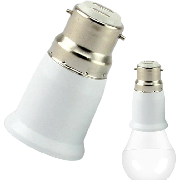 B22 to E27 Light Socket Adapter - Durable PC Material, Suitable for LED, CFL & Incandescent Bulbs, Ideal for Ceiling Fans, Chandeliers & More As shown