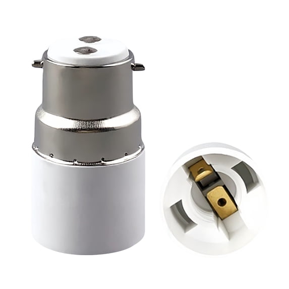B22 to E27 Light Bulb Socket Converter Bayonet to Screw Adapter for Ceiling Fans Chandeliers LED and Incandescent Bulbs Holder Base