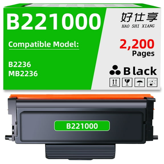 B2236 MB2236 B221000 Black Toner Cartridge B221H00 B221X00 Compatible with Lexmark B2236 MB2236 B2236dw MB2236adw MB2236adwe Laser Printer (B221000-2000Pages-1Pack)