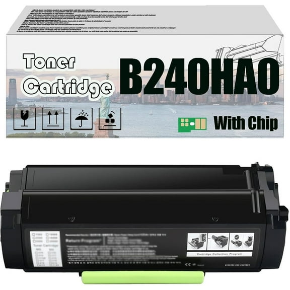 B240HA0 Toner Cartridge, Compatible for Lexmark B2442 MB2442 Printers —— High Print Volume with Chip