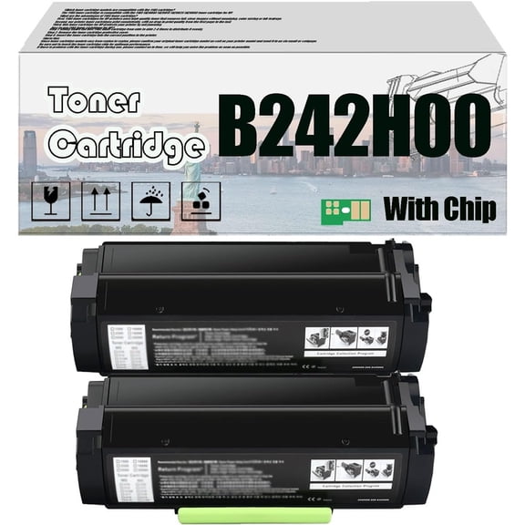 B242H00 Toner Cartridge, Compatible for Lexmark B2338 MB2338 B2442 MB2442 B2546 MB2546 B2650 MB2650 Printers —— High Print Volume with Chip