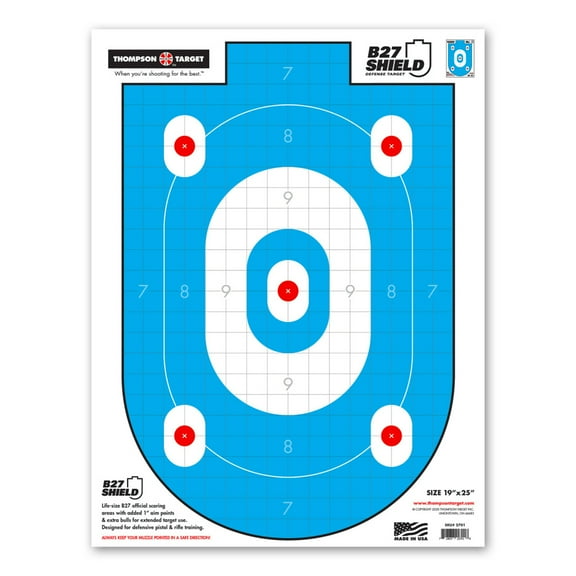 B27-Shield Defense Training - 19"x25" Paper Shooting Targets (20 Pack)