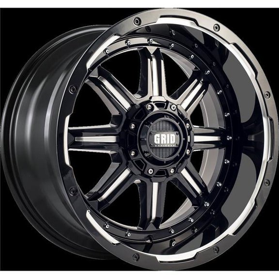 B2927T78 20 x 9 in. GD12 Wheel with Matte Black Lip, Dark Tint
