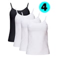 thumbnail image 1 of B2BODY Juniors Girls Camisole Cotton Shelf Bra Undershirts Girls Cami Multi-Pack, 1 of 6