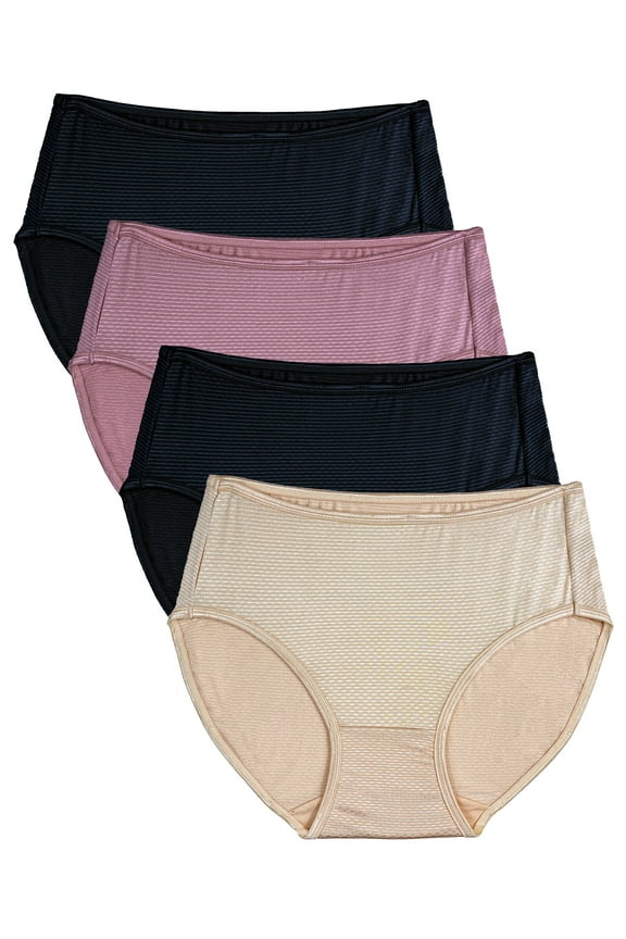 Women's Breathable Brief Panties Small to Plus Sizes Multi-Pack