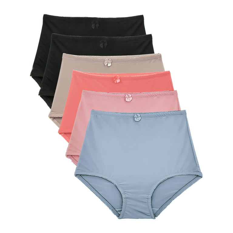B2BODY Women's Panties Comfortable High-Waist Tummy Control Briefs  Multi-Pack 