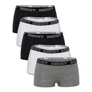 B2BODY Womens Panties Cotton Boyshort Underwear Small to Plus Sizes Multi-Pack