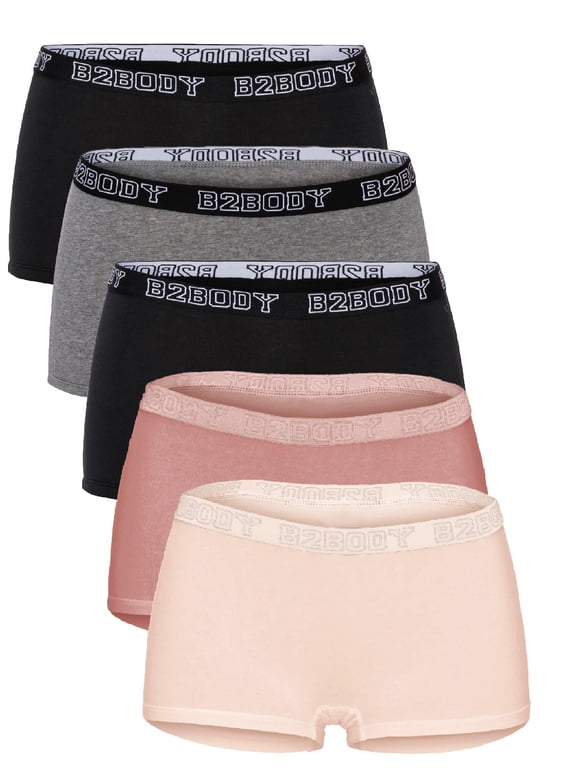 Women's Panties Cotton Boyshort Underwear Small to Plus Sizes Multi-Pack