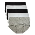 thumbnail image 1 of B2BODY Women's Panties Double Cotton Briefs Small to Plus Size Multi-Pack, 1 of 7