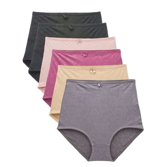 B2BODY Women's Panties Floral Pattern Brief Small to Plus Sizes Multi-Pack