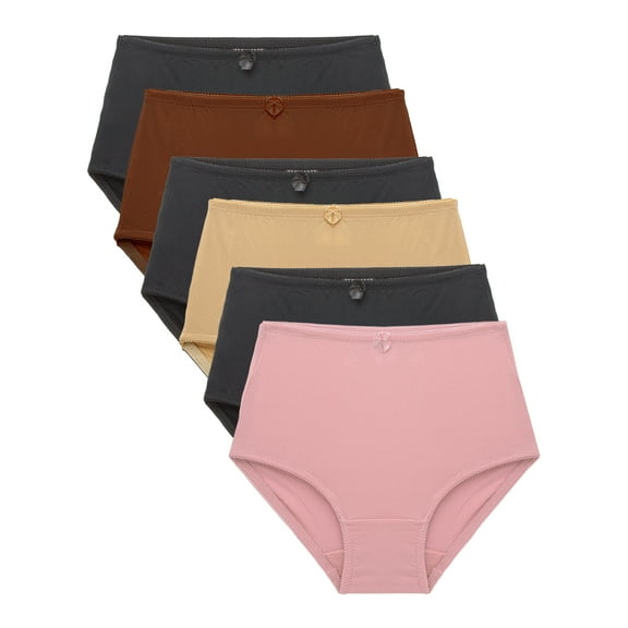 B2BODY Women's Panties High Waist Cool Feel Brief Small to Plus Size Multi-Pack