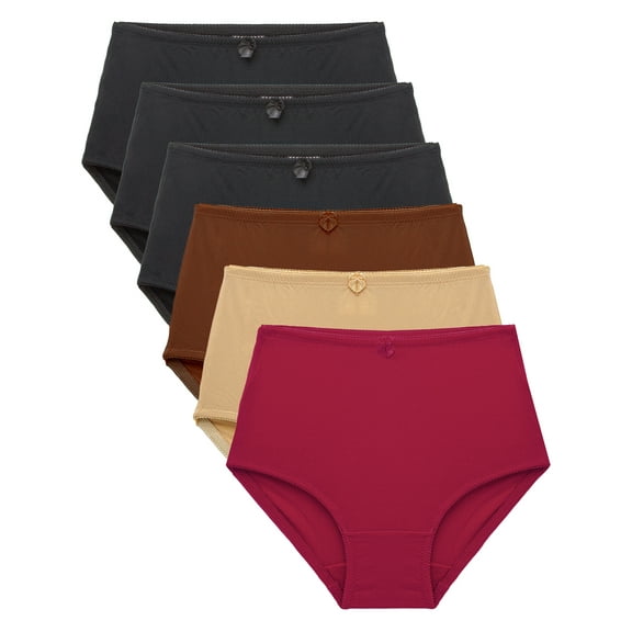 B2BODY Women's Panties High Waist Cool Feel Brief Small to Plus Size Multi-Pack