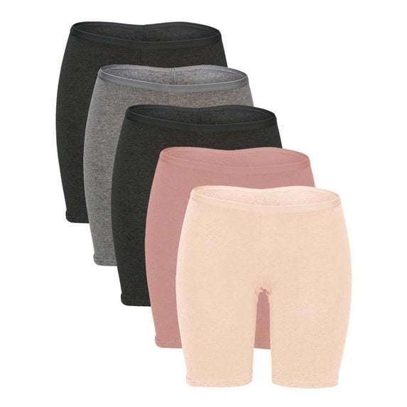 B2BODY Women's Panties Stretch Cotton 6.5" Boxer Briefs Underwear Multi-Pack