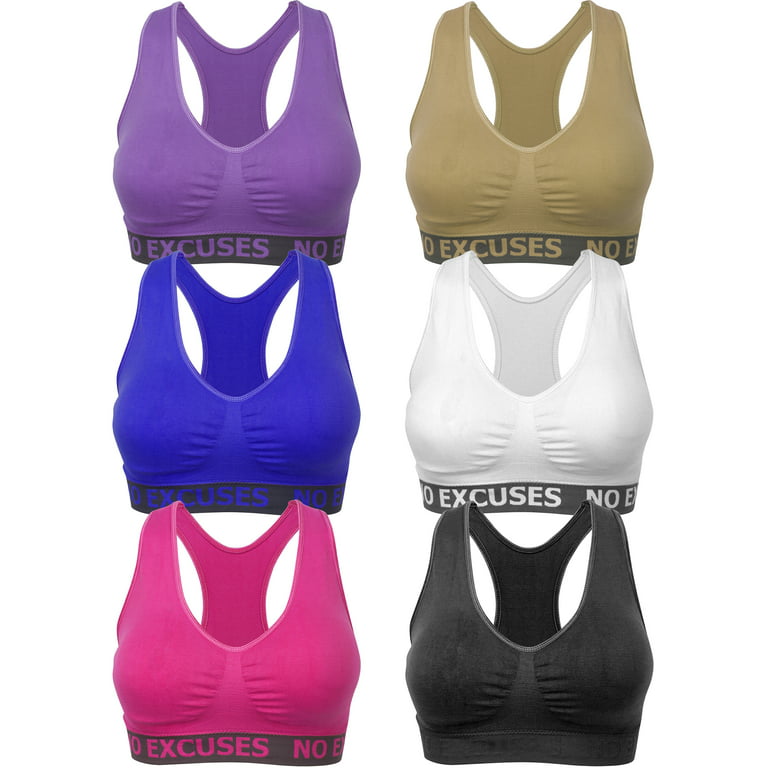 B2BODY Women's Sports Bras Yoga Lounge Wireless Bra Small to 2X Sizes Multi- Pack 