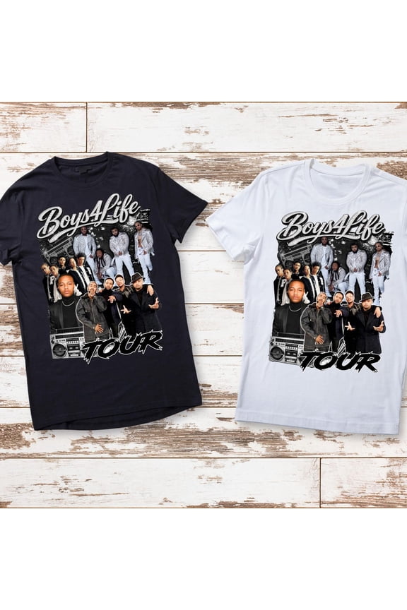 B2K Boys 4 Life Tour T-Shirt, Gift for Fans,Black Color,Size L