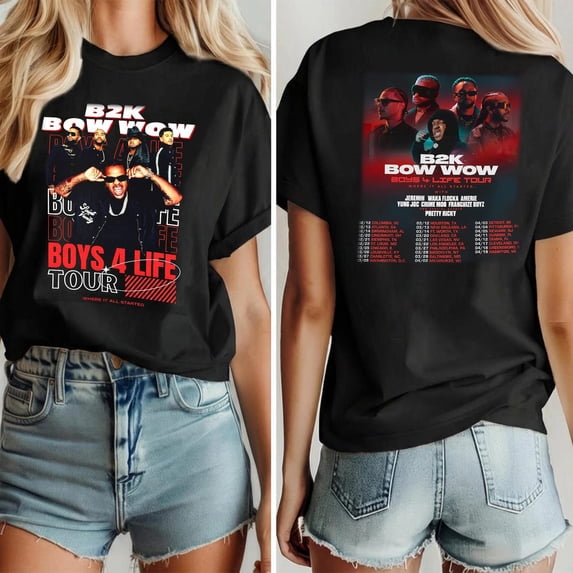 B2K Tour 2026 Shirt – Bow Wow Boys 4 Life T-Shirt & Sweatshirt, Retro R&B Concert Fan Gift,Sand Color,Size L