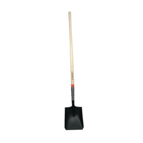 Square Transfer Shovel, 47" Straight White Ash Handle, 9 3/4x11 1/4, No Step