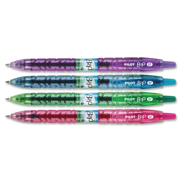 Pilot Bottle to Pen (B2P) B2P BeGreen Fine Point Gel Pens - Fine Point Type - Refillable - Assorted Gel-based Ink - 4 / Pack