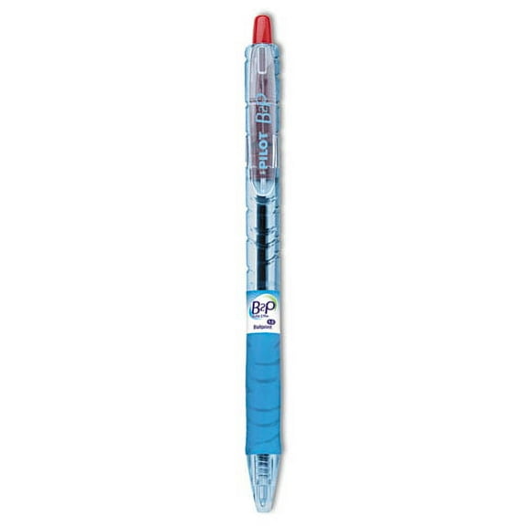 B2p Bottle-2-Pen Recycled Ballpoint Pen, Retractable, Medium 1 Mm, Red Ink, Translucent Blue Barrel, Dozen | Bundle of 2 Dozen