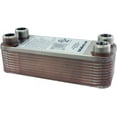 thumbnail image 1 of B3-12A 20 Plate Stainless Steel Heat Exchanger with 3/4" Male NPT Ports Copper Brazed, 1 of 2
