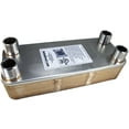 thumbnail image 1 of B3-32DW 20 Plate Stainless Steel Heat Exchanger with 1" Female NPT Ports Copper Brazed, 1 of 2