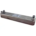 thumbnail image 1 of B3-52A 20 Plate Stainless Steel Heat Exchanger with 1" Male NPT Ports Copper Brazed, 1 of 5