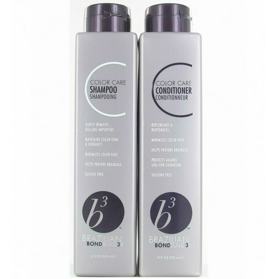 B3 Brazilian Blowout Color Care Shampoo Conditioner DUO 12 oz