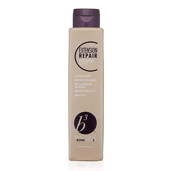 B3 Brazilian Bondbuilder Extension Repair Shampoo, 12 fl. Oz. (with Free Tail Combs)