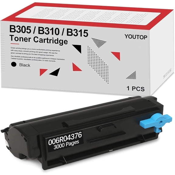 B305 B310 B315 Black Toner Cartridge Compatible 006R04376 Standard Capacity Toner (3,000 Pages) Replacement for Xerox B305DNI B310DNI B315DNI Printer