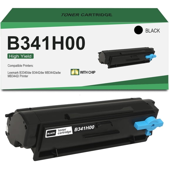 B341H00 Toner Cartridges High Yield Compatible for Lexmark B341H00 Toner Lexmark with B3340 B3442 MB3442 Laser Printer(1Pack 3000 Pages)