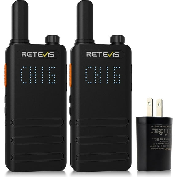 B3H Portable FRS Two-Way Radios,New Version of RT22(3.0),Rechargeable Walkie Talkies for Adults,Channel Display,Fashion Ultra-Thin, Handsfree 2 Way Radios for Camping Hiking Hunting(2 Pack)