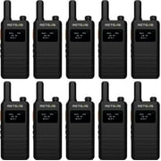 B3S Walkie Talkies Long Range, Compact 2 Way Radio, LCD Screen, 1620mAh Li-ion Battery USB-C Charging Cable,Mini, VOX, Handheld Two Way Radio for Adults School Activities Business (10 Pack)