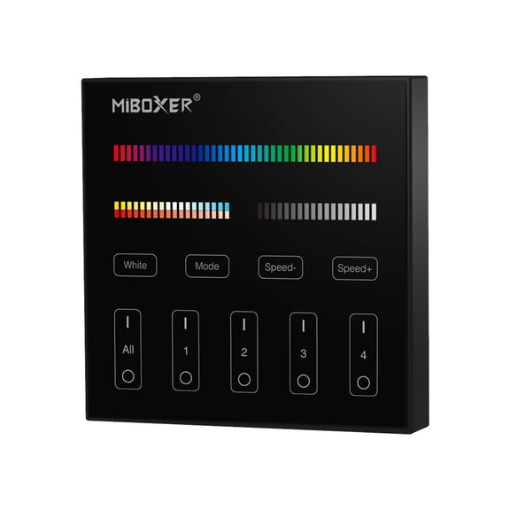 B4-B - 4-Zone Panel Remote (RGB+CCT) Black