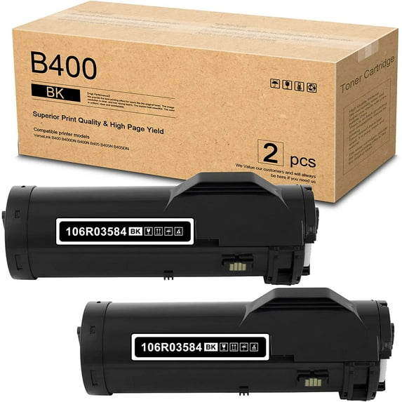 B400/B405 2 Pack 106R03584 Black Extra High Yield (25,600 Pages Yield/Cartridge) Replacement for Xerox VersaLink B400 B400DN B400N B405 B405N B405DN Printers